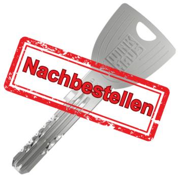 Nachbestellung von Zylinderschlüsseln für Profilzylinder online – mit Sicherungskarte oder Schließnummer.